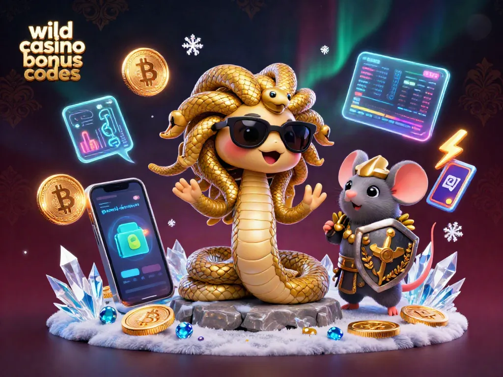 Claim generous wild casino bonus codes while enjoying excitement with a cute Medusa and warrior mouse.
