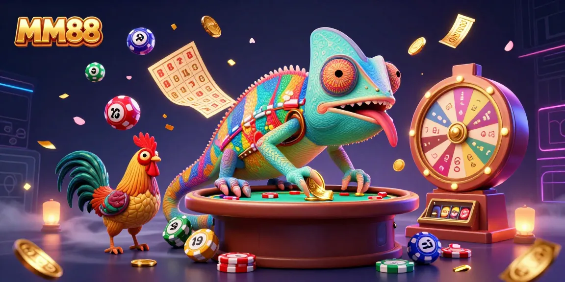 Experience the thrilling MM88 casino world as the chameleon owner orchestrates exciting cockfighting action.