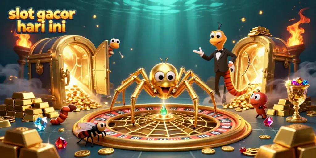 Engage with the thrill of slot gacor hari ini in this vibrant 3D casino illustration.