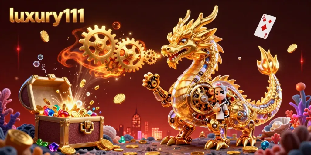 Experience thrilling gaming at luxury111 with a biomechanical dragon and underwater treasures.