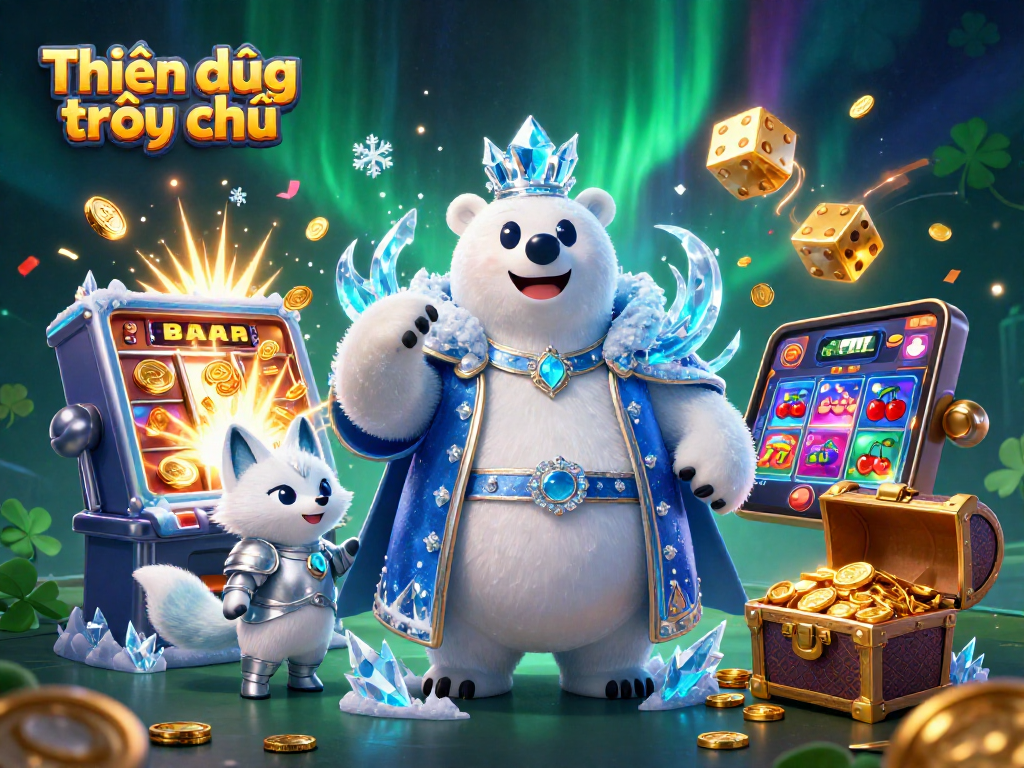 Experience the excitement of Thiên đường trò chơi through this dynamic 3D casino illustration.
