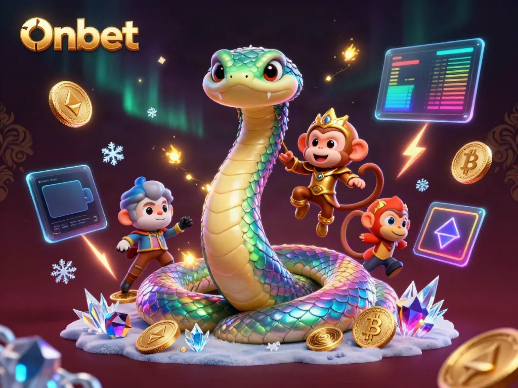 Engage with Onbet's colorful casino realm showcasing games, excitement, and vibrant characters.