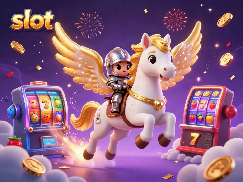 Experience the thrill of slots with vibrant reels and lucky symbols in dynamic 3D illustration.