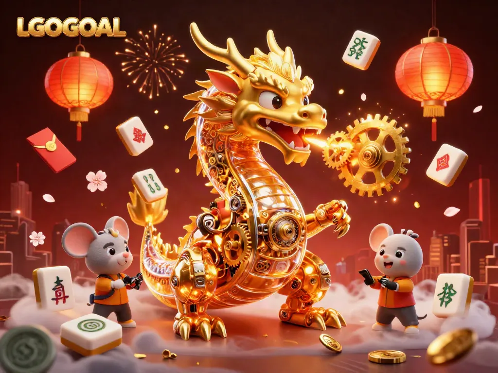Experience the excitement of LGOGOAL with a dynamic dragon and colorful casino elements!