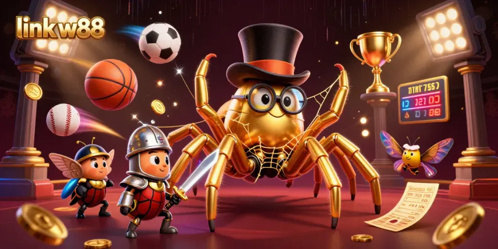 Engage with thrilling wins at link w88, showcasing a vibrant casino scene with unique characters.