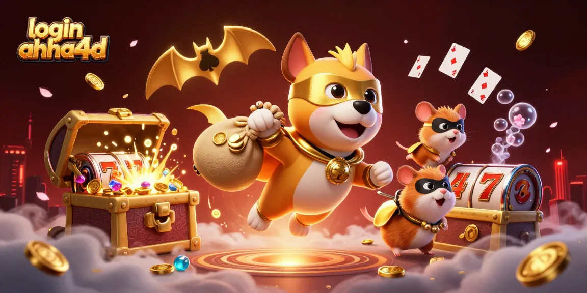 Login ahha4d, bermain mesin slot dengan keberuntungan bersama anjing pahlawan dan hamster kecil.