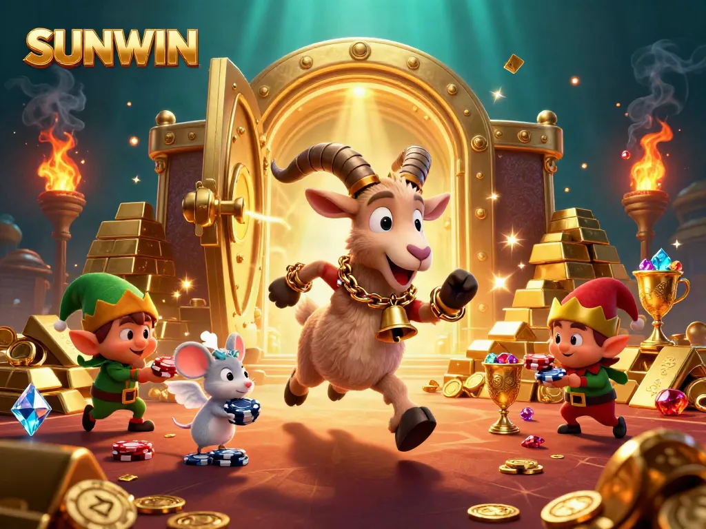 SUNWIN invites players to a thrilling holiday casino adventure with festive characters and treasures.