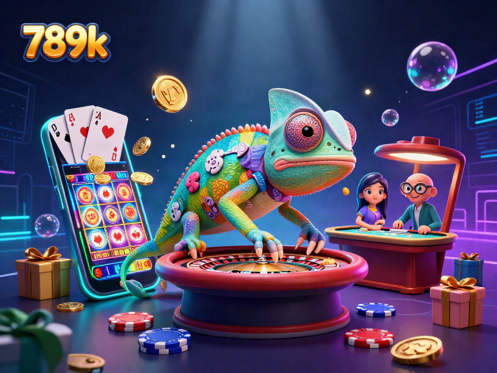 Engage in thrilling gameplay at 789k with vibrant casino scenes and dynamic gaming elements.