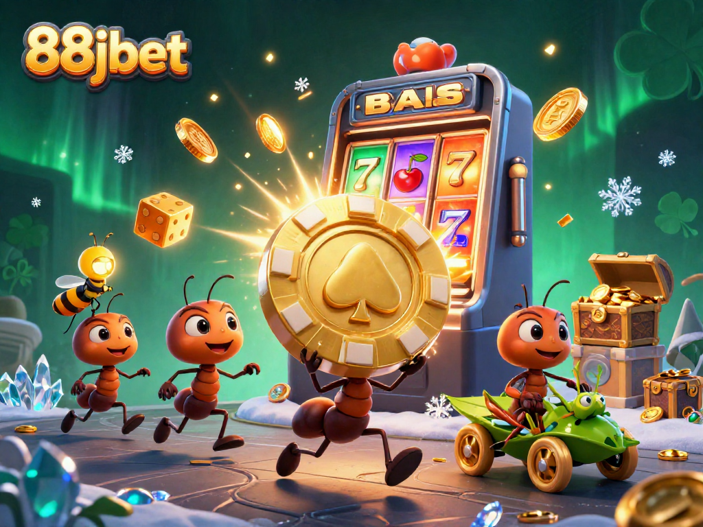 Engage with 88jbet's thrilling casino experience featuring a heist by playful ants!