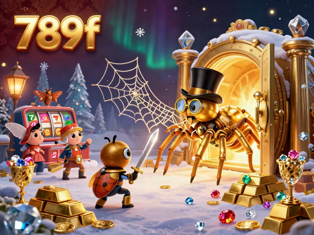 Experience the excitement of 789f with a vibrant casino scene featuring a golden tarantula and thrilling gameplay elements.