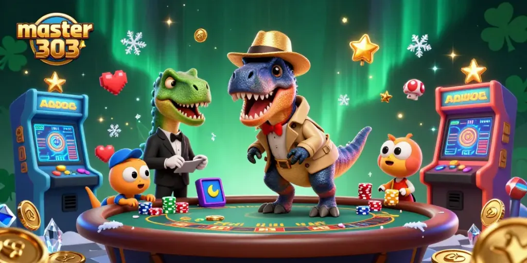 mainkan master303 di meja blackjack dengan velociraptor, stegosaurus, dan kompi mencuri chip