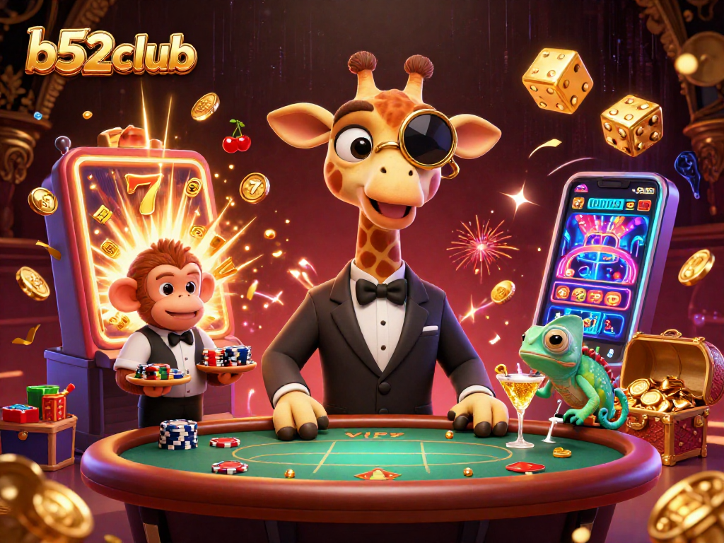 Experience b52club's vibrant gaming scene with our high-roller giraffe, exclusive cocktails, and jackpot thrills.