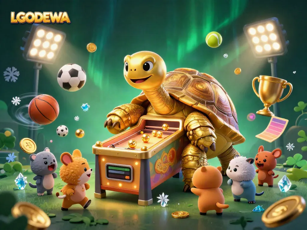 Experience thrilling entertainment at LGODEWA with vibrant sports-themed gaming and colorful characters.