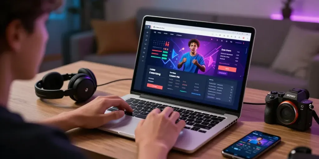 Pengguna aktif bintang77 dengan antarmuka permainan online yang menarik dan informasi tren kripto.