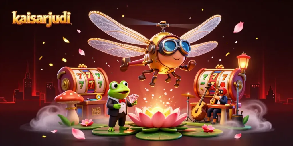 Kaisarjudi offers thrilling cards and slots, with a vibrant casino scene featuring unique characters.