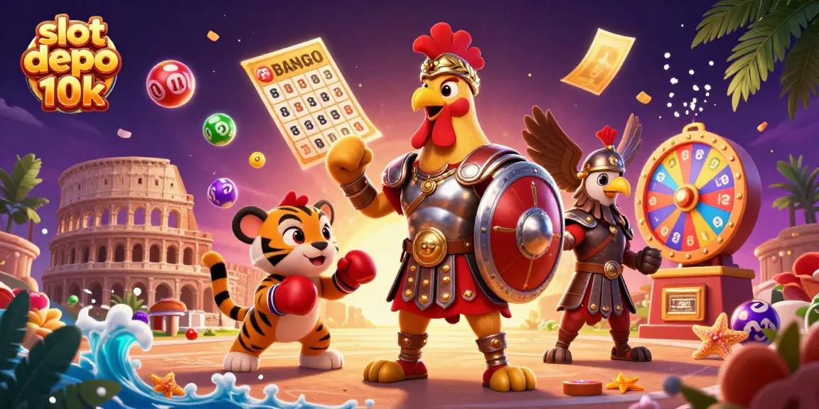 Menangkan jackpot dengan slot depo 10k di INDOSPORT99, simbol keberuntungan dan kegembiraan permainan.