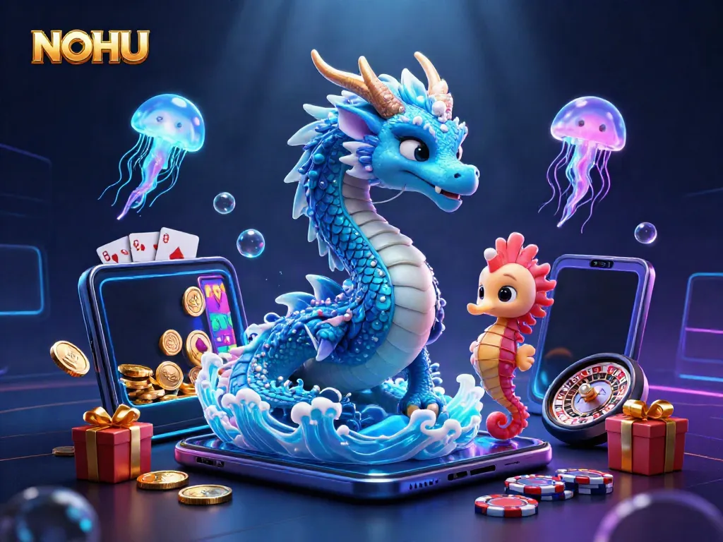 Experience the excitement of NOHU with breathtaking underwater game elements and vibrant characters.