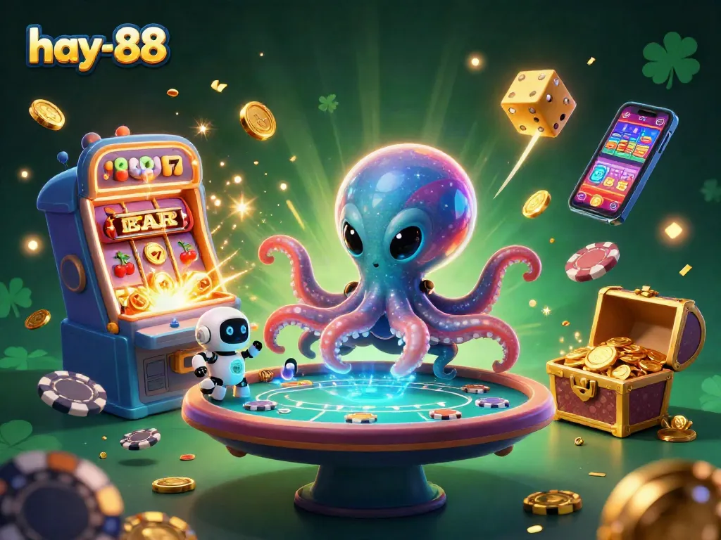 Win at hay-88 with thrilling alien poker game featuring dynamic holographic elements and rich gold details.