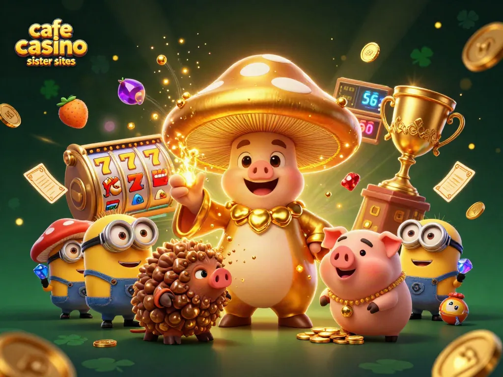 Experience the thrill of cafe casino sister sites with a magical wizard and treasure-filled scene.