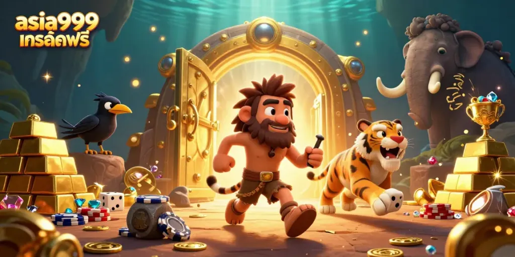 เล่นเกมคาสิโนกับ asia999 เครดิตฟรี ในภาพ 3D ที่น่าตื่นเต้นพร้อมกับอูฐและเสือเขี้ยวดาบ